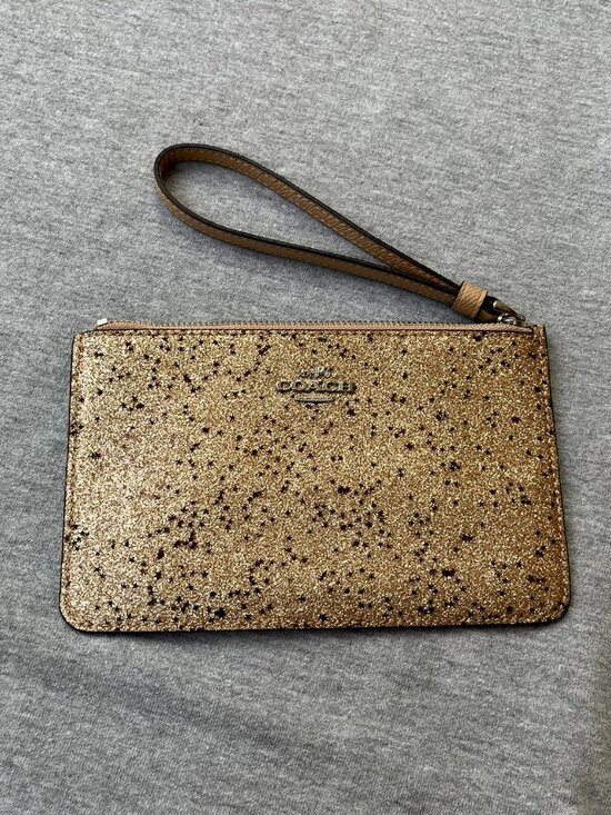 Coach Handbags - NWOT, Coach Gold Star Glitter Wristlet
